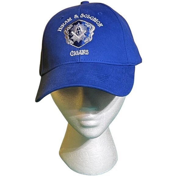Rare Hiram & Solomon Cigars Promotional Baseball Cap Featuring Freemason Logo - Picture 1 of 5